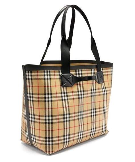 burberry large vintage house check tote bag|burberry beige tote bag original.